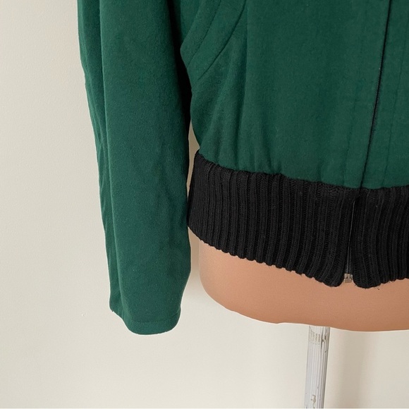 Yves Saint Laurent Rive Gauche Vintage 1992 Green Wool Bomber Jacket US 4 FR 36 - Picture 9 of 12